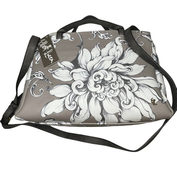 Elliot Lucca  Medium Floral Satchel Crossbody NWT - Picture 6 of 14